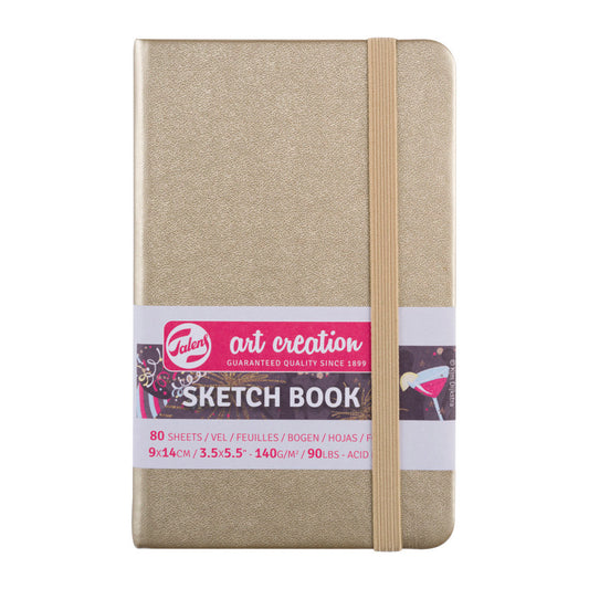 Sketchbook, 80 Sheets, 90lbs, White Gold Cover, 3.5" x 5.5"
