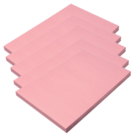 Construction Paper, Medium Weight, Pink, 12" x 18", 100 Sheets Per Pack, 5 Packs