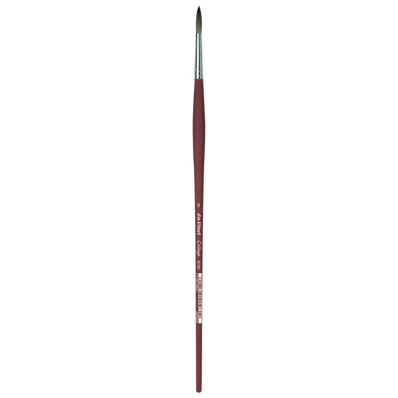 COLLEGE Student Brush, Synthetic, Acrylic & Oil, Round, Series 8730, Size 8