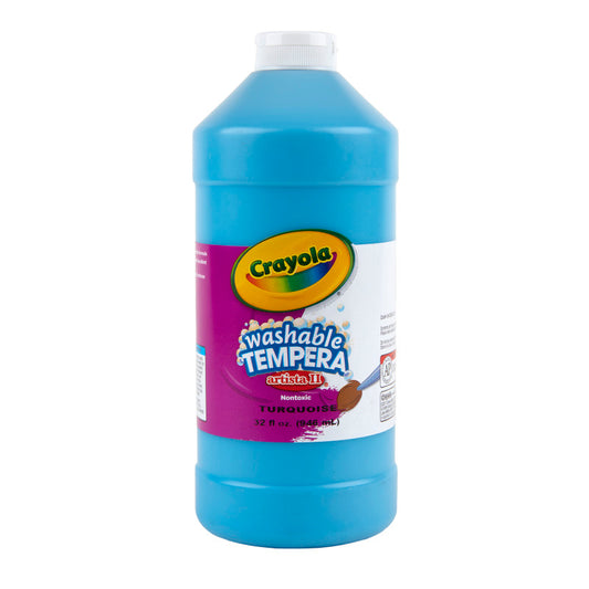 Artista II Washable Tempera Paint, 32 oz, Turquoise