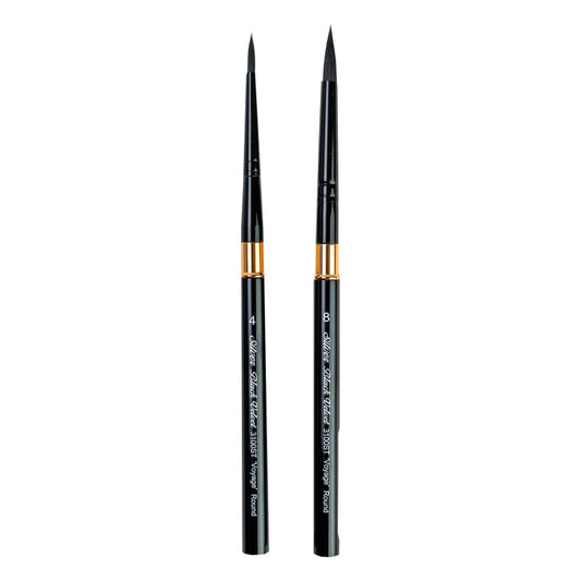 Black Velvet Large Travel Round Brushes, Set of 2