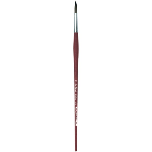COLLEGE Student Brush, Synthetic, Acrylic & Oil, Round, Series 8730, Size 12