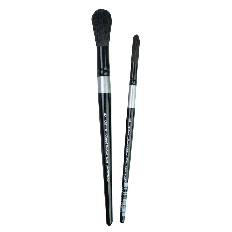 Black Velvet Jumbo Round Brushes, Set of 2