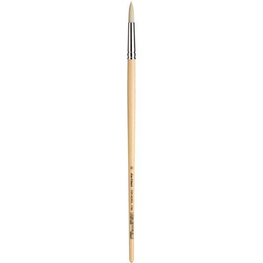 TOP-ACRYL White Brush, Synthetic, Acrylic & Oil, Round, Series 7782, Size 12