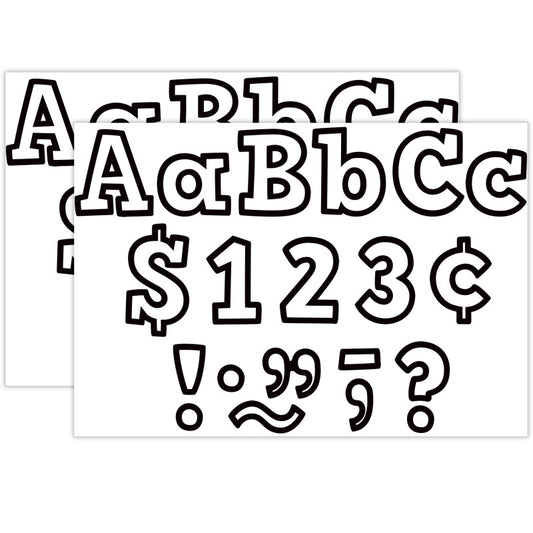 Black & White Bold Block 4" Letters Combo Pack, 230 Per Pack, 2 Packs