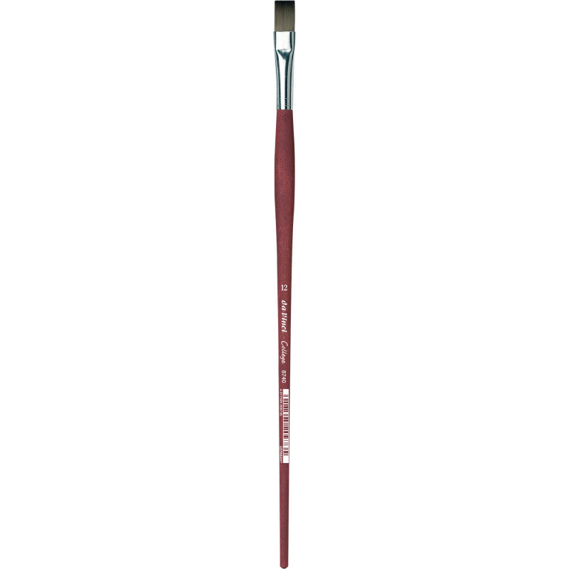 COLLEGE Student Brush, Synthetic, Acrylic & Oil, Flat, Series 8740, Size 12