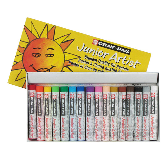 Cray-Pas Junior Artist Oil Pastels, Assorted Colors, 16-Piece Set