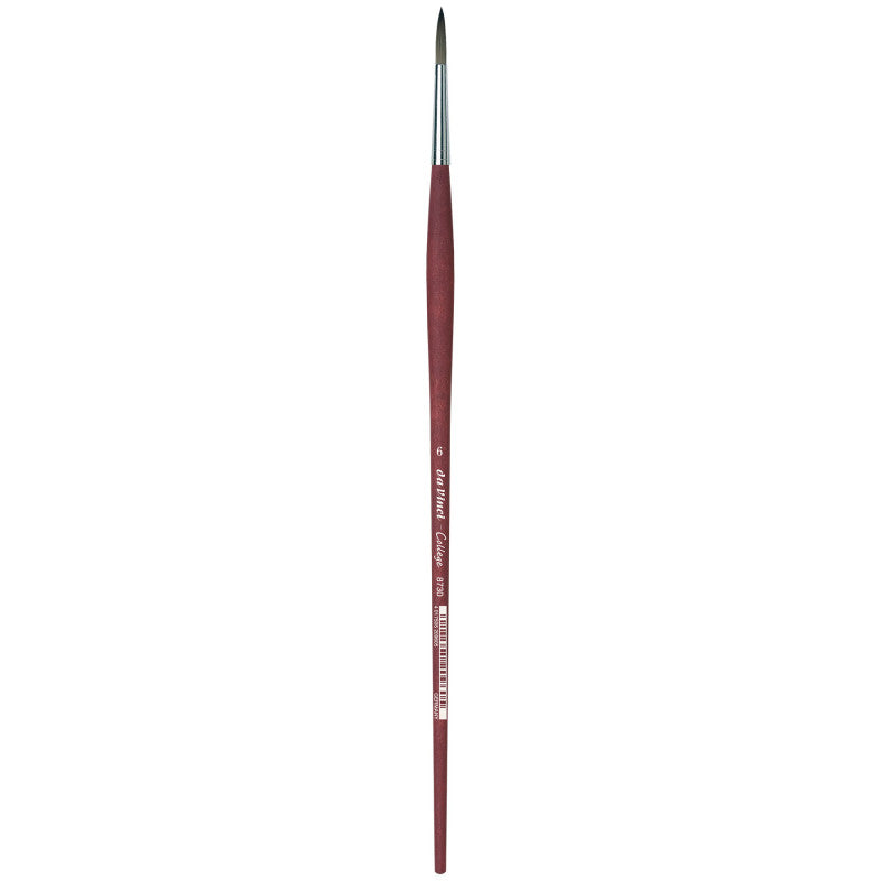 COLLEGE Student Brush, Synthetic, Acrylic & Oil, Round, Series 8730, Size 6