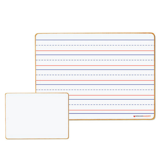Double-sided Magnetic Dry-Erase Lined/Blank Board