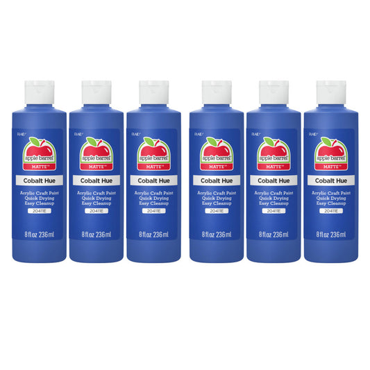 Acrylic Paint Matte, 8oz., Cobalt Hue, Pack of 6