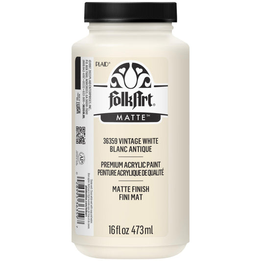Acrylic Paint Matte, 16oz., Vintage White