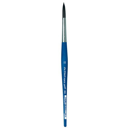 FORTE BASIC Student Brush, Synthetic, Acrylic, Round, Series 393, Size 12