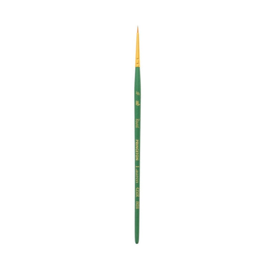 Lauren Round Brush, Synthetic Bristles, Short Handle Watercolor Paintbrush, Evergreen, Size 3/0, 1 Count