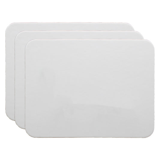 Two-Sided Magnetic Dry Erase Board, Blank/Blank, 9" x 12", Pack of 3