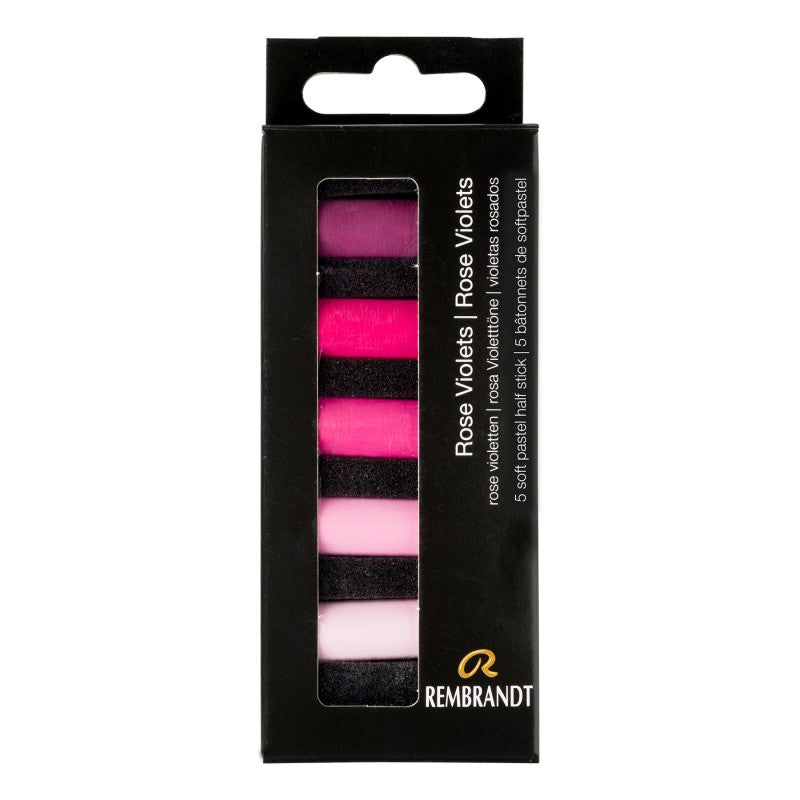 Soft Pastels Micro Sets, 5 Half Sticks, Rose Violets