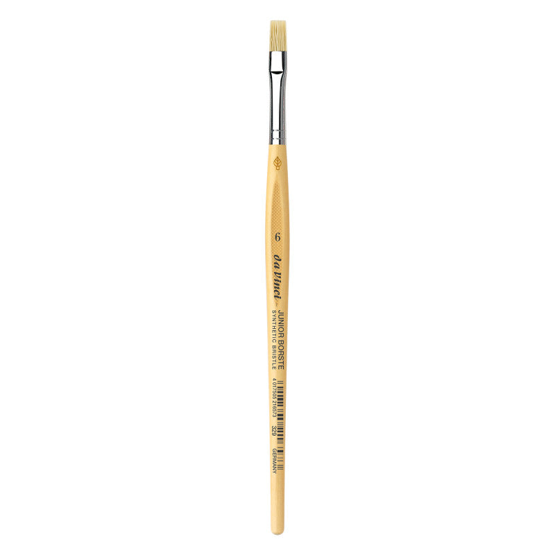 JUNIOR BORSTE Synthetic Student Brush, Synthetic, Tempera, Flat, Series 329, Size 6