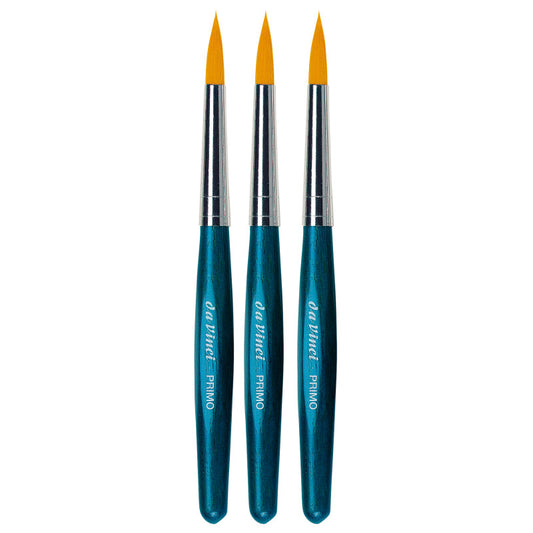 PRIMO Preschool Brush, Synthetic, Tempera, Round, Series 353B, Size 16, Pack of 3