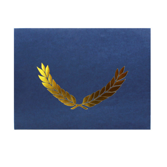 Embossed Certificate Folder, Blue, Pack of 30
