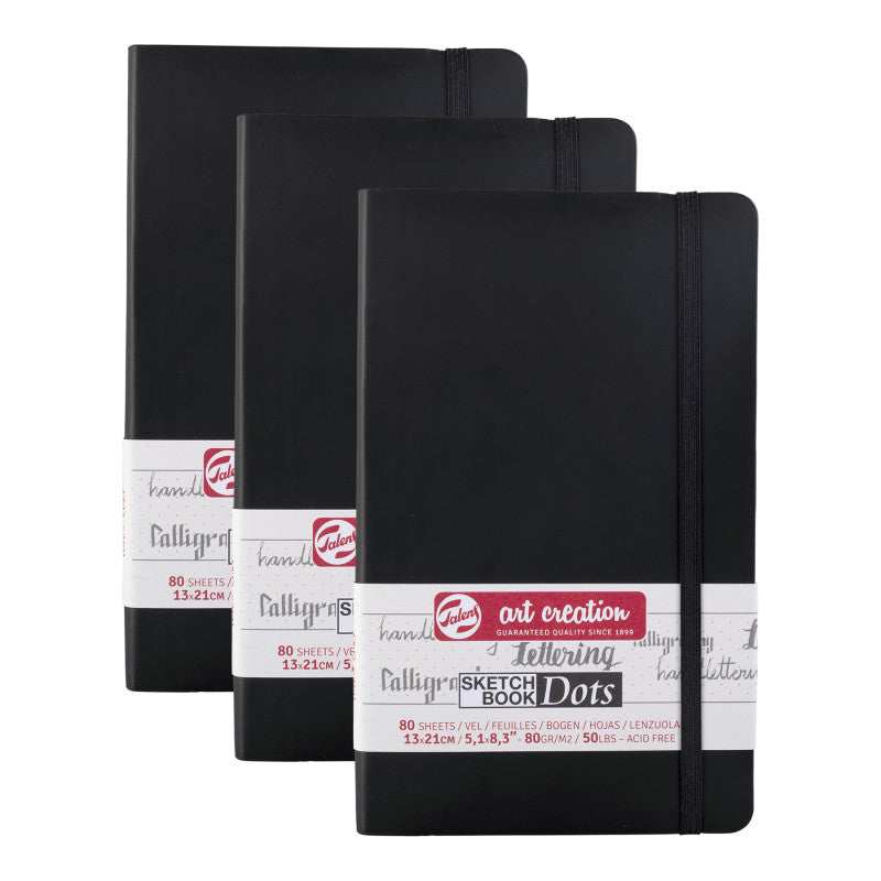 Dotted Sketchbook, 80 Sheets, 50lbs, 5.1" x 8.3", Pack of 3