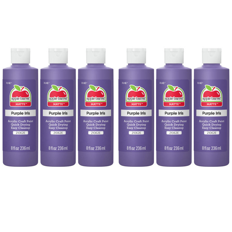 Acrylic Paint Matte, 8oz., Purple Iris, Pack of 6