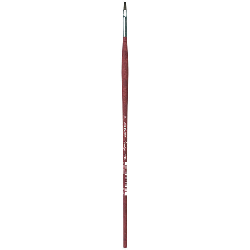COLLEGE Student Brush, Synthetic, Acrylic & Oil, Flat, Series 8740, Size 4