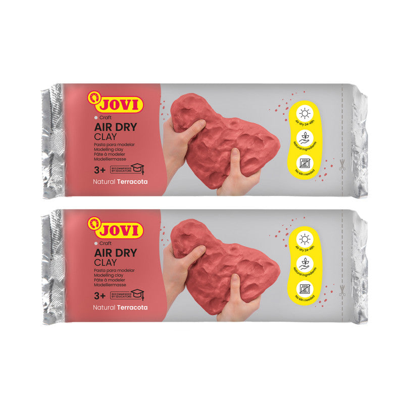 Air Dry Clay, Terracotta, 2.2lb Bar, Pack of 2