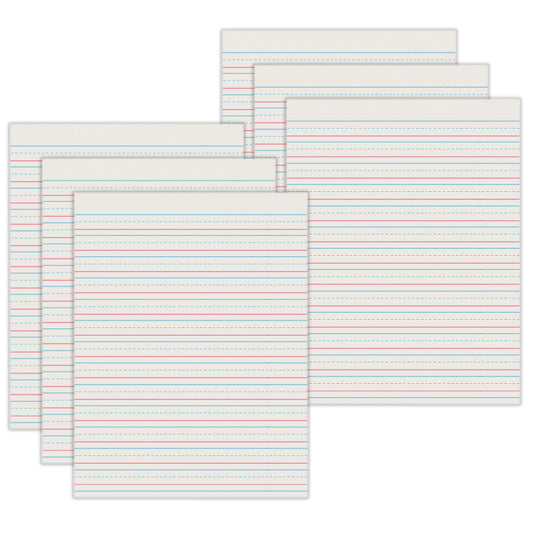 Newsprint Handwriting Paper, Skip-A-Line, Grades 2-3, 1/2" x 1/4" x 1/4" Ruled Short, 8-1/2" x 11", 500 Sheets Per Pack, 3 Packs