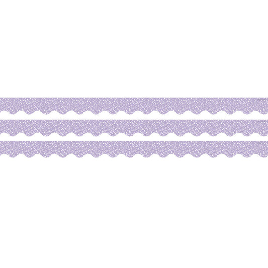 Composition Purple Scalloped Border Trim, 35 Feet Per Pack, 3 Packs