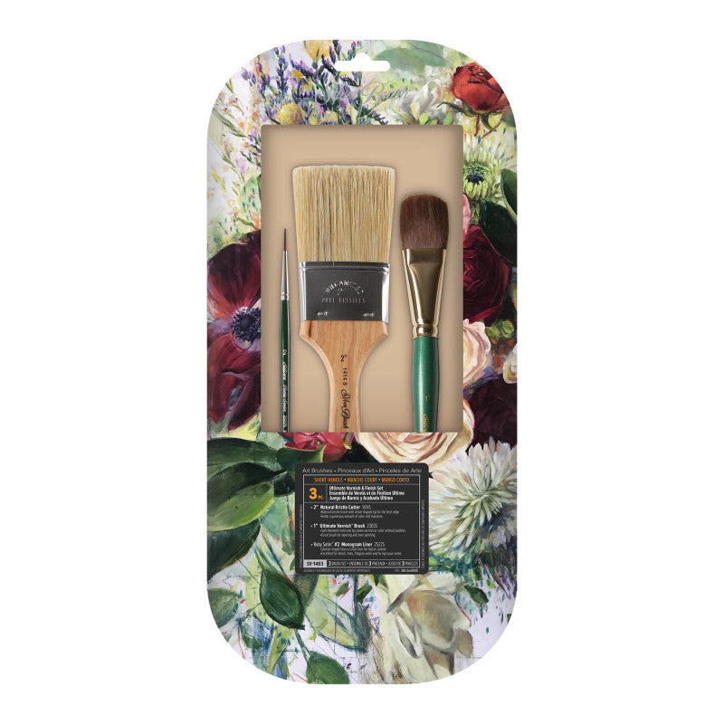 Ultimate Varnish & Finish Brush Set, 3 Brushes