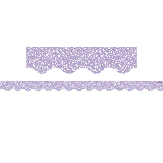 Composition Purple Scalloped Border Trim, 35 Feet