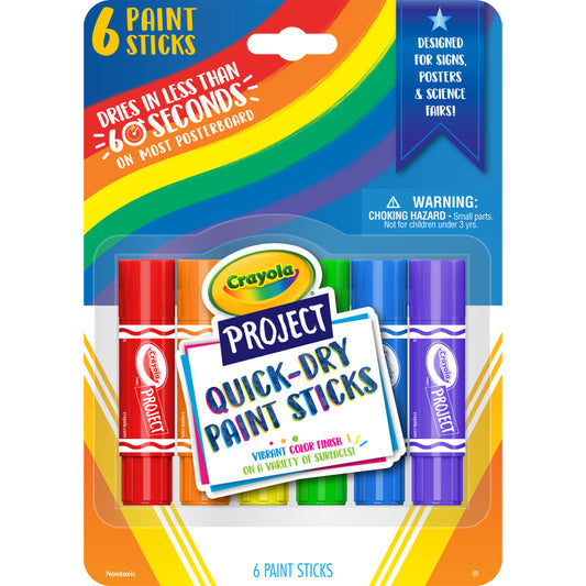 Project™ Quick-Dry Paint Sticks, 6 Count