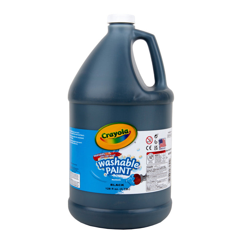 Washable Paint, Black, Gallon