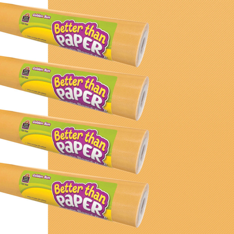 Better Than Paper® Bulletin Board Roll, 4' x 12', Golden Sun, 4-Pack