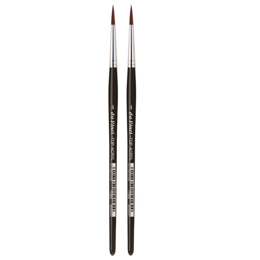TOP-ACRYL Red-Brown Brush, Synthetic, Acrylic & Oil, Round, Series 7785K, Size 4, Pack of 2