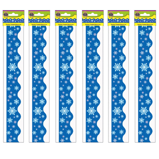 Snowflakes Border Trim, 35 Feet Per Pack, 6 Packs