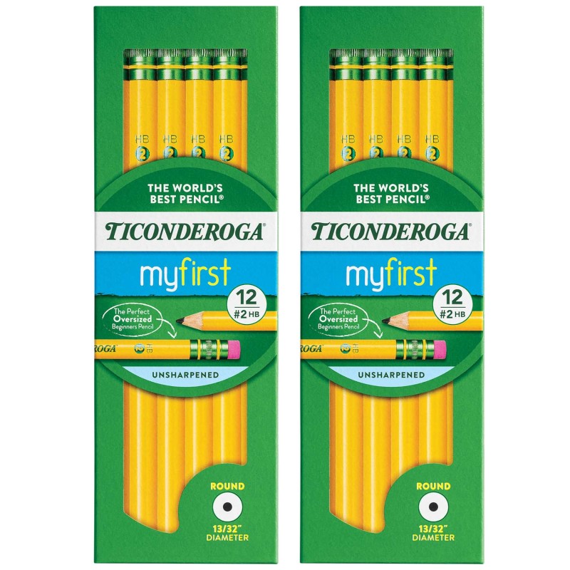 Beginners® Pencils with Eraser, 12 Per Pack, 2 Packs