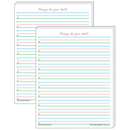 Smart Start 1-2 Writing Paper: 100 Sheets Per Pack, 2 Packs