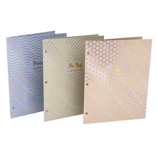 Haze 2-Pocket Portfolio, Letter Size, Assorted Colors, Pack of 6