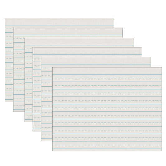 Newsprint Handwriting Paper, Alternate Dotted, Grade 2, 3/4" x 3/8" Ruled Long, 11" x 8-1/2", 500 Sheets Per Pack, 5 Packs