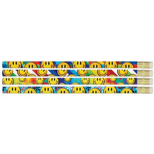 Smiley Sensations Pencils, 12 Per Pack, 12 Packs
