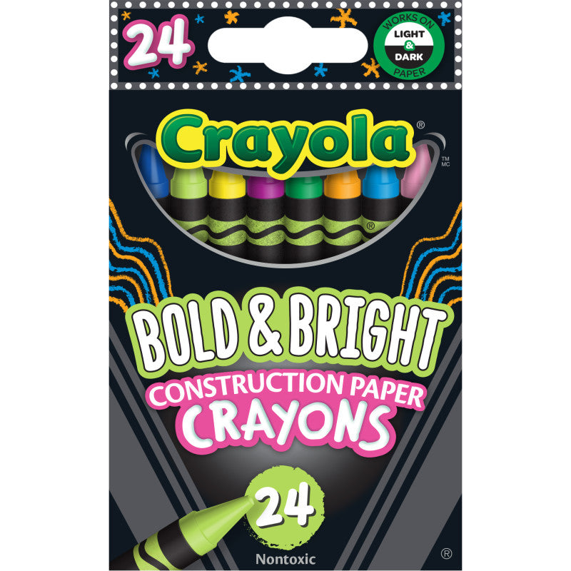 Bold & Bright Construction Paper Crayons 24ct