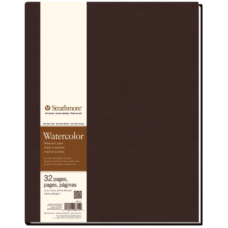 400 Series Art Journal Watercolor Paper, Hardbound Binding, 64 Page/32 Sheet, 11x14 inch, 1 Count