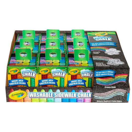 Washable Sidewalk Chalk Tray, 16 Per Pack, Tray of 12 Packs