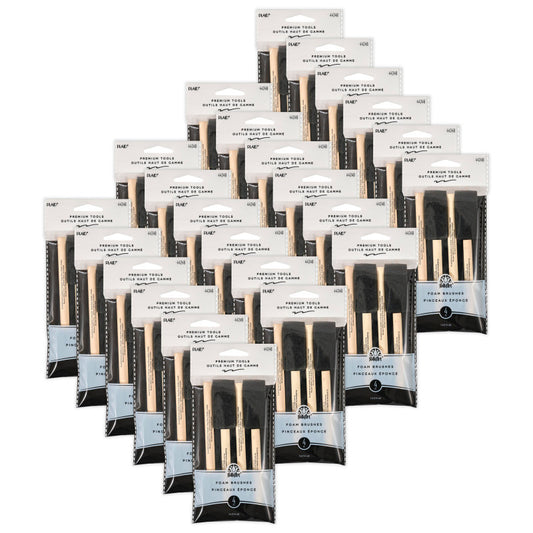 Foam Brushes, 1", 4 Per Set, 24 Sets