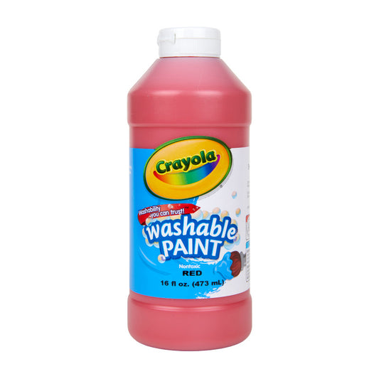 Washable Paint, Red, 16 oz.