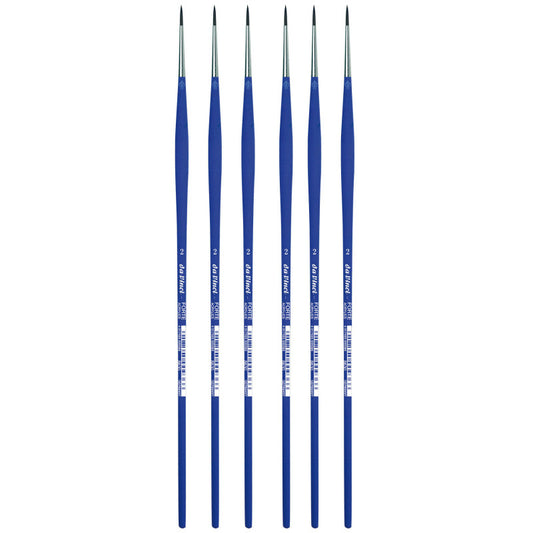 FORTE-Acrylics Student Brush, Synthetic, Acrylic & Oil, Round, Series 8630, Size 2, Pack of 6