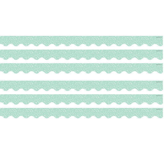 Composition Green Scalloped Border Trim, 35 Feet Per Pack, 6 Packs