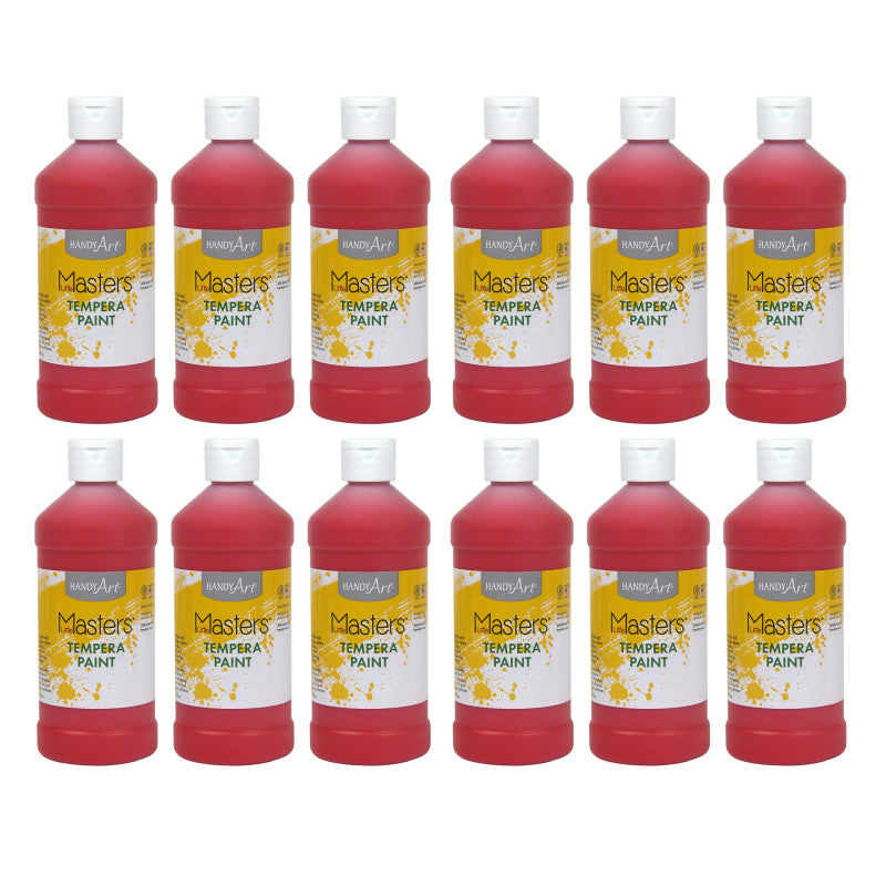 Little Masters® Tempera Paint, Red, 16 oz., Pack of 12