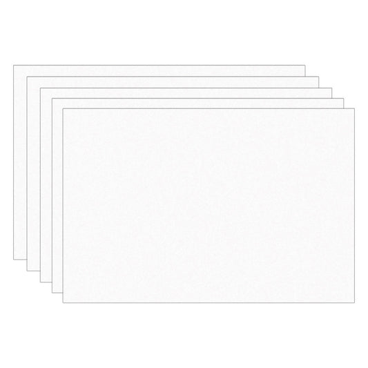 Construction Paper, Medium Weight, Bright White, 12" x 18", 100 Sheets Per Pack, 5 Packs