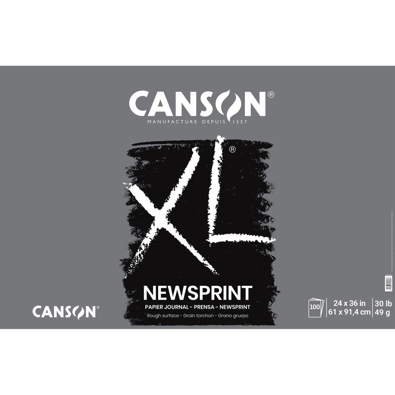 XL Series Newsprint Pad, Foldover Binding, 100 Sheet, 24x36 inch, 1 Count